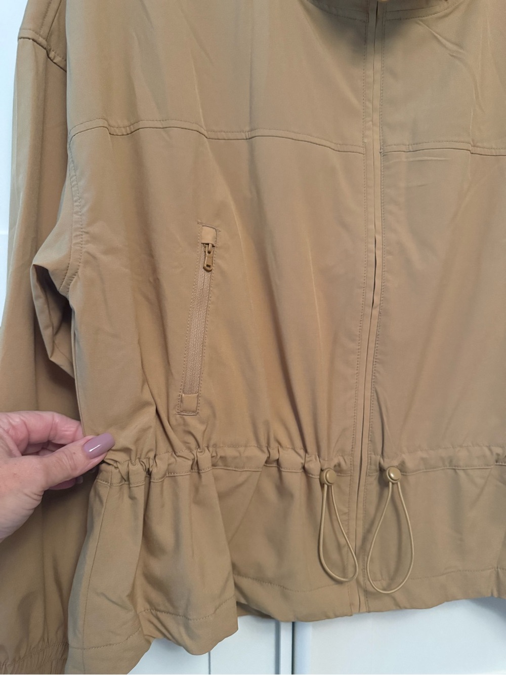 Old Navy Tan Tech Gear Quick Dry Active Drawstring Jacket, XL - Picture 3 of 11